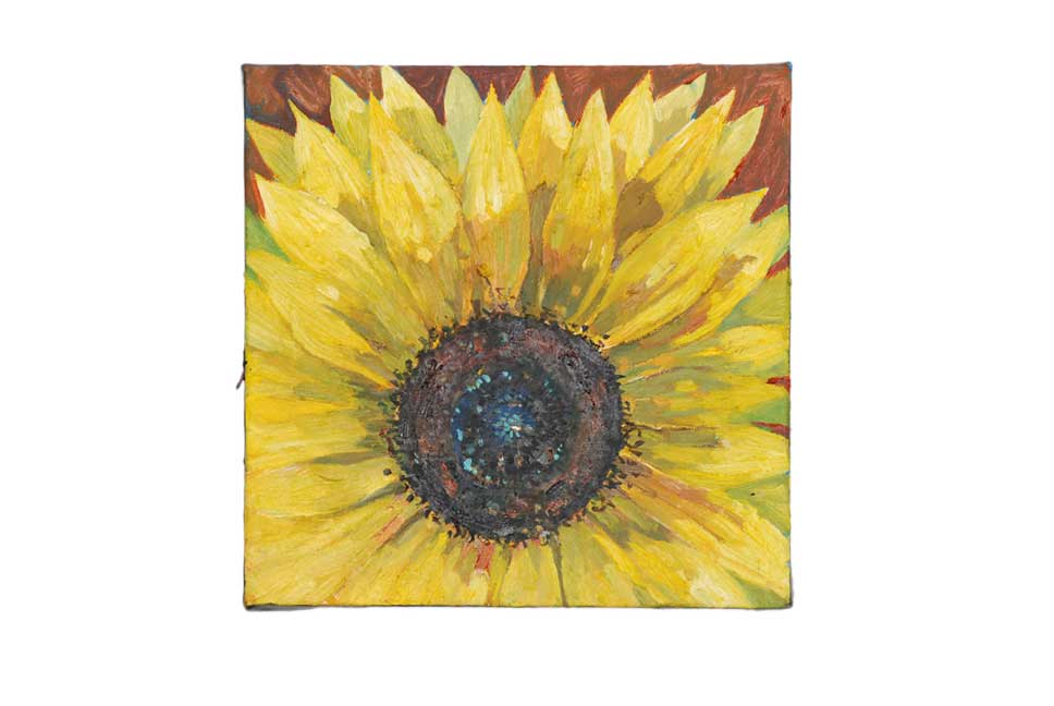 sunflower oil painting still life cleared art